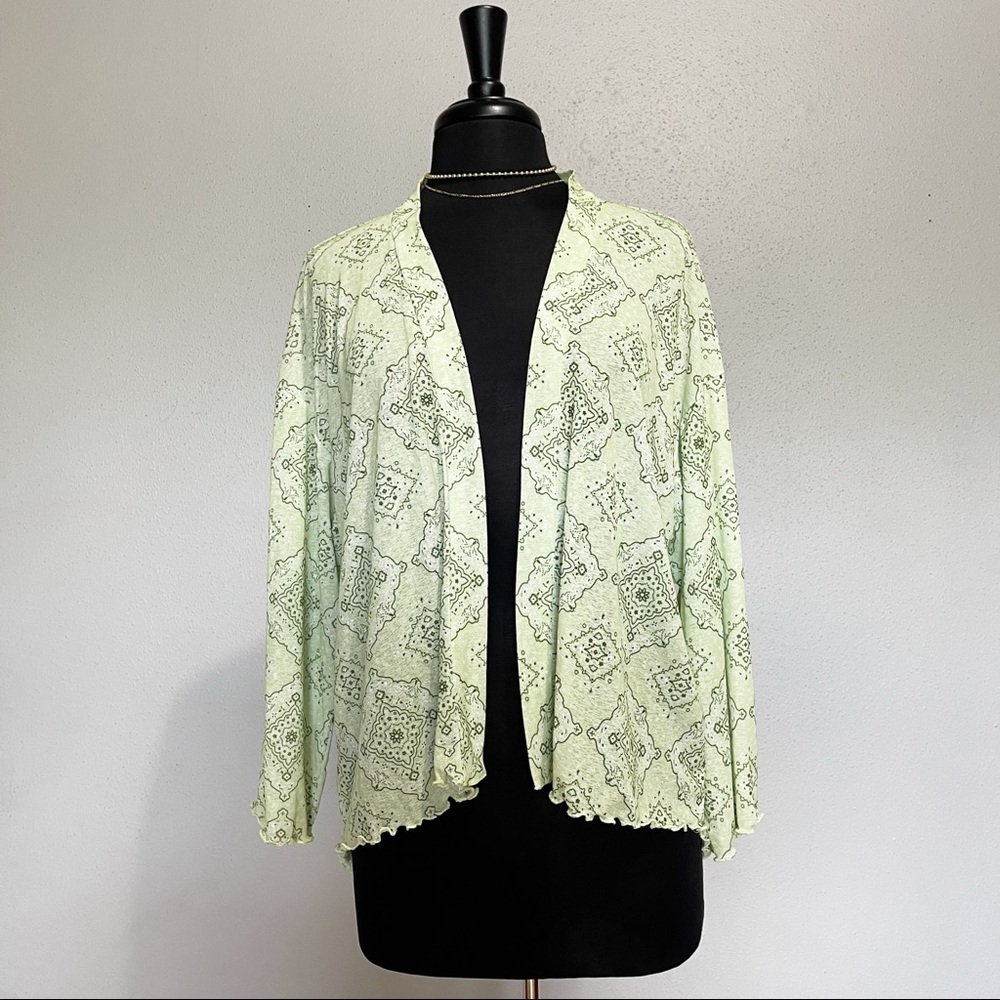 Lime Green 80s Style Lime Green Cardigan